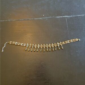Vintage handmade beaded choker made with copper coloured beads.